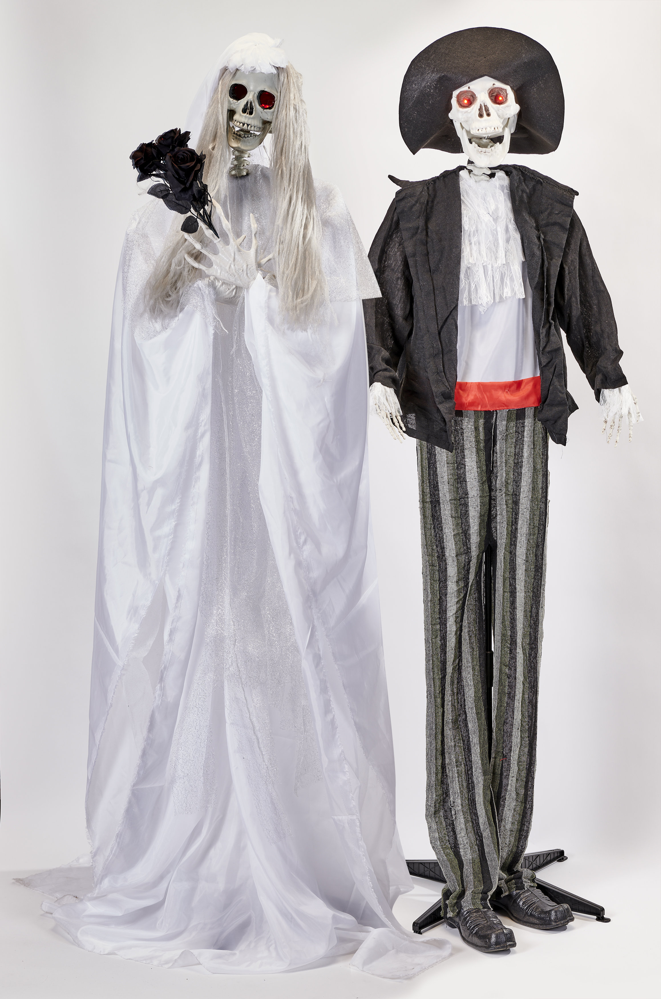 Top Skeleton Bride & Groom Couple Halloween Set